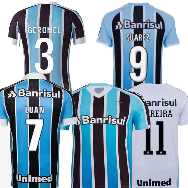 

23-24 gremio soccer jerseys customized home thai quality custome yakuda luan 7 everton 11 geromel 3 edilson 2 kannemann 4 men 9 suarez sport, Black;yellow
