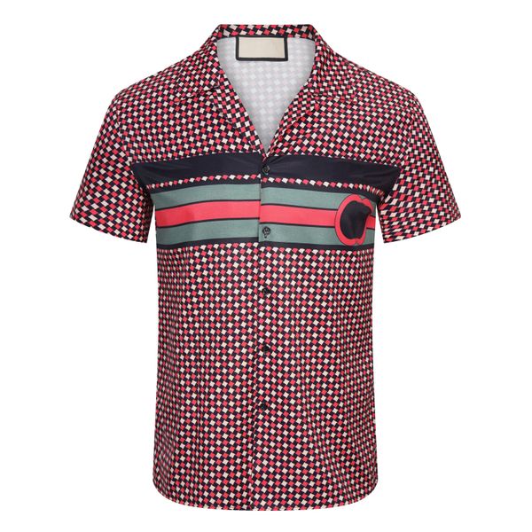 

men's short sleeve hawaiian shirt fashion floral print button down bowling casual shirts mens summer dress shirt -3xl, White;black