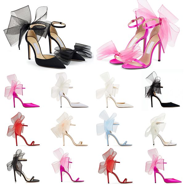 

with box luxury designer high heels shoes sandals women heel averly pumps aveline sandal with asymmetric grosgrain mesh fascinator bows part, Black