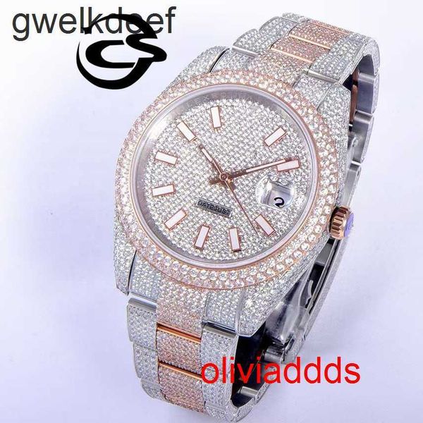 

fashion iced out watchesmens wrist luxury round cut lab gr ddgu leji, Slivery;golden