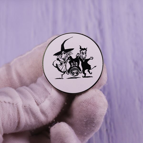 

lock shock and barrel pin nightmare-before-christmasss brooch halloween art badge fashion jewelry gift, Blue