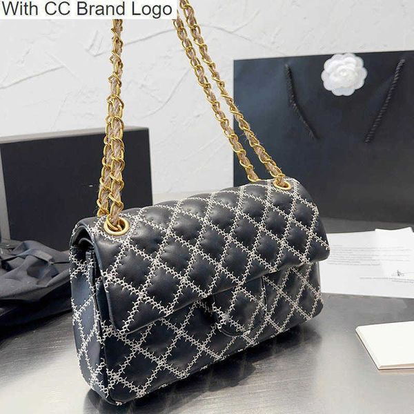 

cc shoulder bags luxury quilted hemp rope chain women designer bag matelasse leather classic double flap trend crossbody handbag shoulder ba