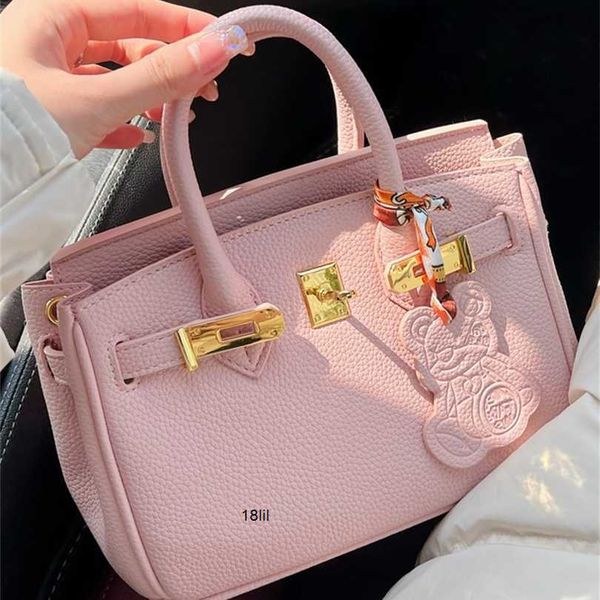 

designer bags birkin herme handmade cherry blossom powder small bag high sense womens new spring and summer hand messenger