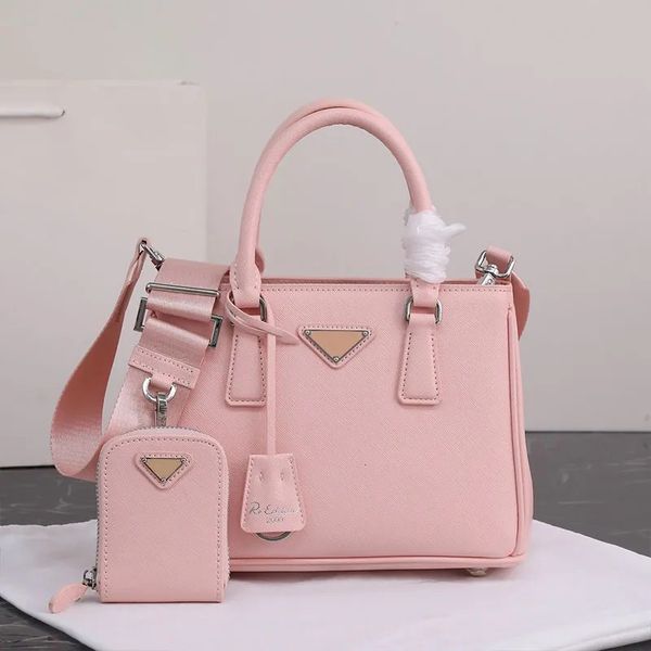 

women handbag purse shoulder bag tote bags plain cross grain cowhide genuine leather zipper open two piece set triangle decoration removable