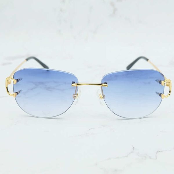 

vintage sunglasses mens brand designer decoration fashionable glasses metal rimless oval sun shades for women new fashion factory sun glasse, White;black