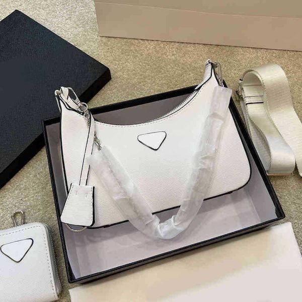 

pbag triangle shopping bags shoulder bag prabag 2 in 1 designer bags chain hobo women leather handbag crossbody baguette female purses 22071
