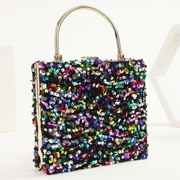 

waist bags colorful sequin handbag for woman designer evening cluthes bags small chain shoulder bag party purse crossbody bag b439 230222