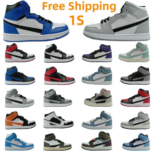 

jumpman 1 1s basketball shoes designer comfortable breathable men casual sneakers women trainers retro white black panda classic triple pink