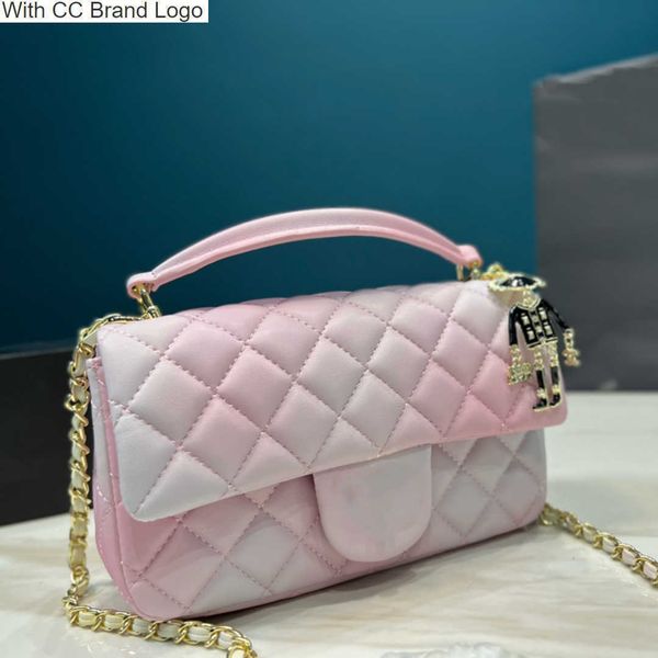 

luxury cc shoulder bags classic mini cf flap shoulder bags france brand sheepskin crossbody bag colorful rainbow gradient handbags totes mul
