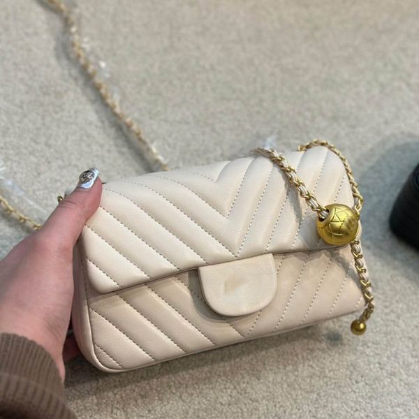 

20cm women v-stitch mini classic shoulder bag shopping evening clutch adjustable chain designer bag crossbody luxury handbag coin purse card