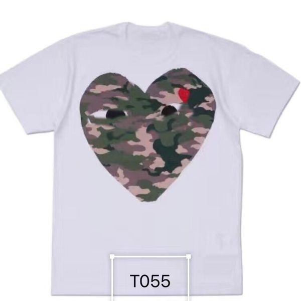 

shirt fashion mens play designer t red heart shirt commes casual women shirts des badge garcons high quanlity tshirts cotton embroidery 0jlo, White;black