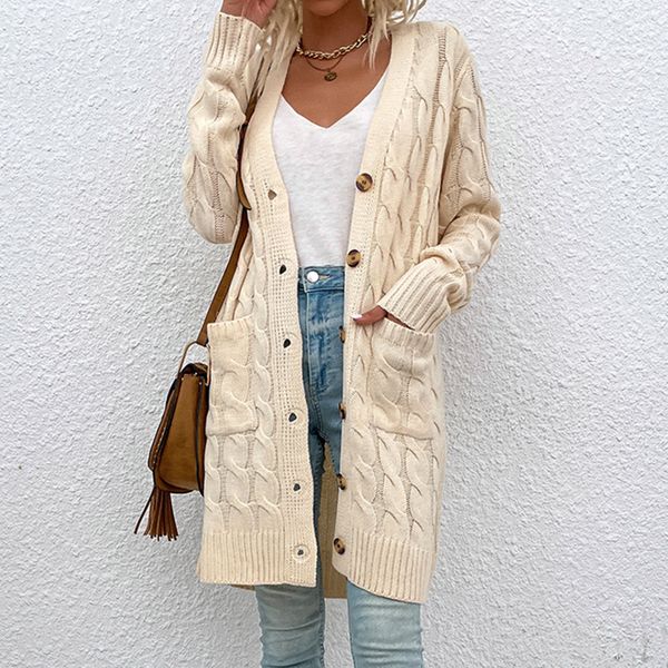 

women's knits tees women casual loose cardigans sweater long sleeve knitted coats female long women streetwear knitwear outerwear swea, White