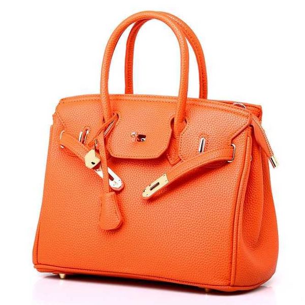 

herme birkins bags new litchi pattern bag single shoulder diagonal cross hand fashion womens red bride