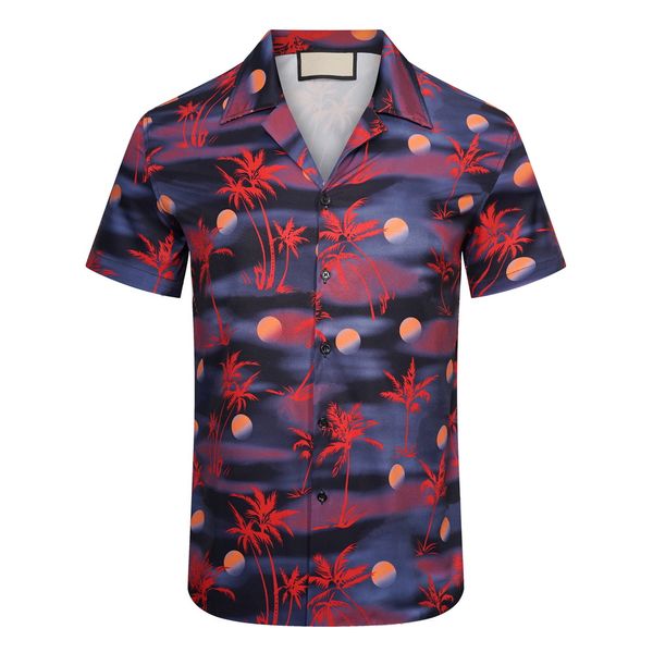 

designer hawaii shirts beach shorts mens fashion tree print shirt casual shirts men short sleeve pants variety dress shirt plus size -3xl, White;black