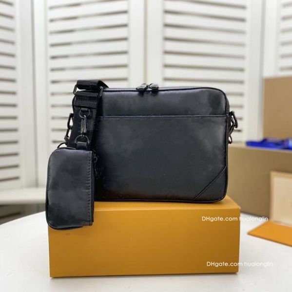 

men fashion designer bag handbag shoulder bags messager man luxury patterns flowrers letters cross body three in one