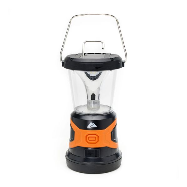 

ozark trail 1500 lumens led hybrid power lantern with rechargeable battery and power cord, black compass