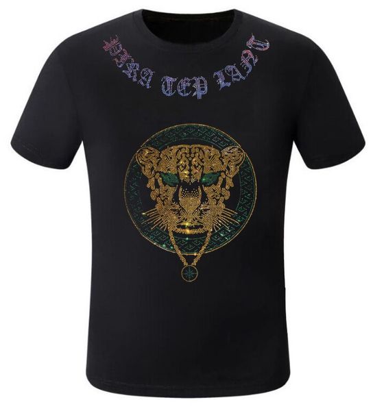 

men's gifts summer designer rhinestone men's t-shirts street fashion, White;black
