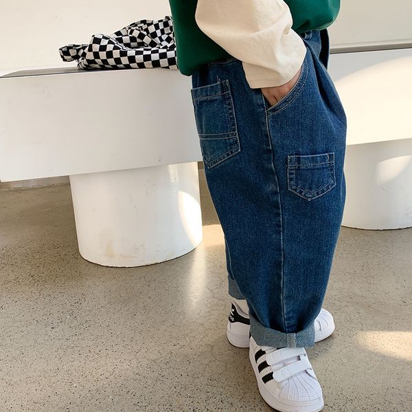 

jeans children's denim radish pants causal jeans 3-15 230223, Blue