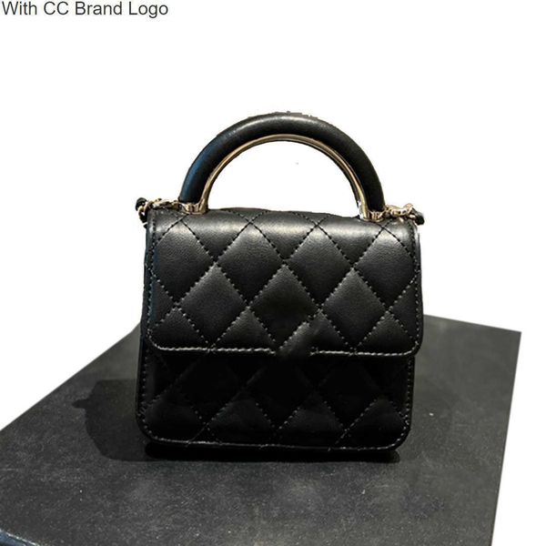 

luxury cc shoulder bags classic woc mini flap handbags quilted matelasse metal handle crossbody totes trendy genuine leather chain bag cosme