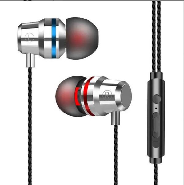 

wholesale earphones in ear wired headphone 3.5mm jack inear headphones with voice control and build-in mic for samsung s8 s9 plus earbuds he