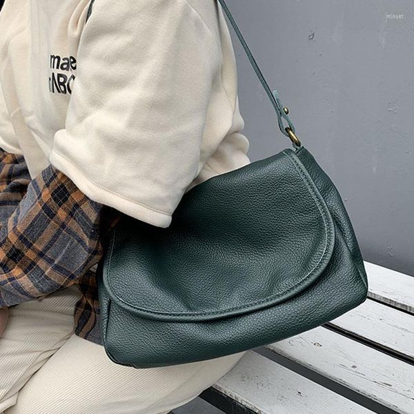 

shoulder bags fashion large-capacity first layer cowhide single messenger bag armpit