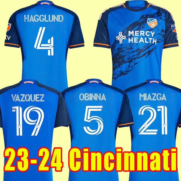 

22 23 fc cincinnati soccer jerseys kubo 2022 2023 brenner acosta hagglund vazquez obinna barreal angulo football shirt badji santos moreno m, Black;yellow