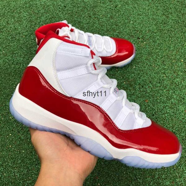 

original quality 11s cherry basketball shoes mens designer 11 varsity red sports sneakers come with size 40-47.5