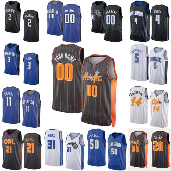 

screen printed man youth basketball 5 gary harris jersey 14 paolo banchero 5 wendell carter jr 34 franz wagner 22 jalen suggs 4 markelle ful, Black;red