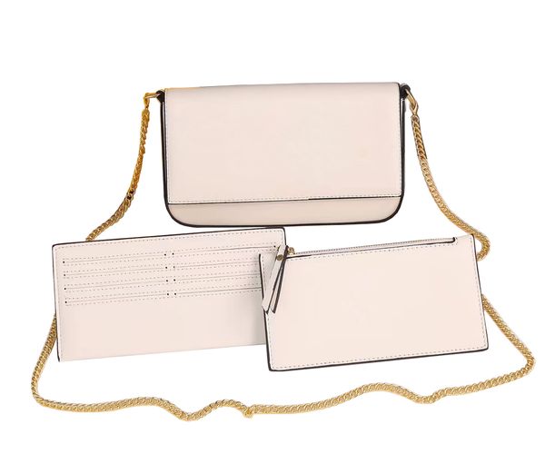 

designer luxury wallets one shoulder chain wallet with zipper card holder with box 80020
