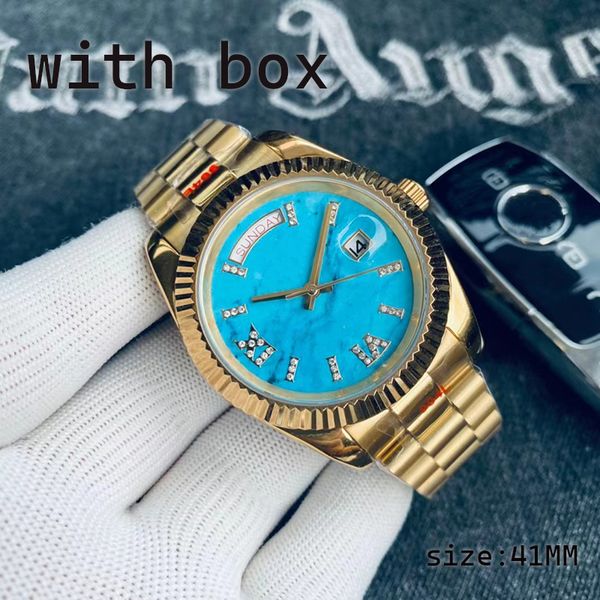 

watch mens womens designer luxury diamond roman digital automatic movement size 41mm stainless steel material fadeless waterproof reloj homb, Slivery;golden