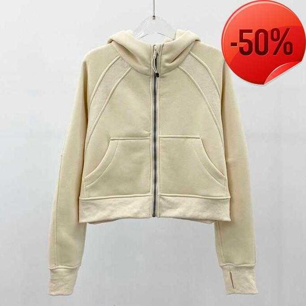 

women shaping brushed full zip hoodie jacket sportswear lu-98 yoga outfits hooded workout track running coat with pockets outdoor fleeces638, Gray
