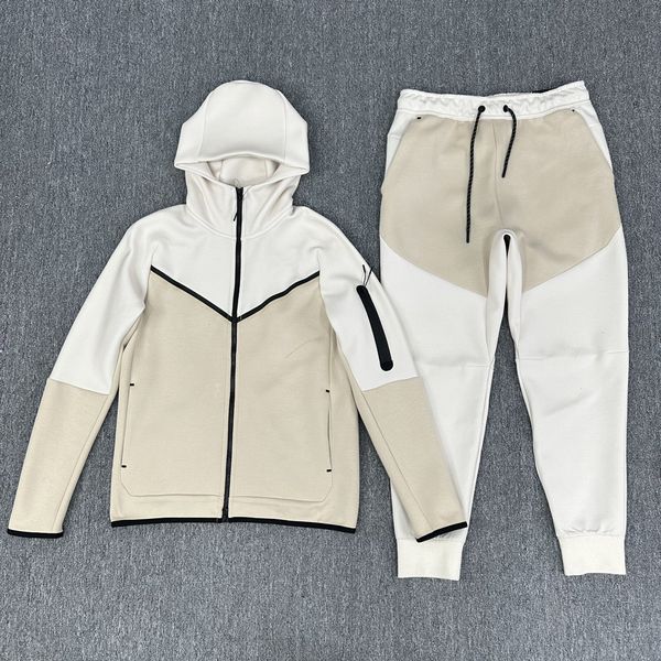 

designer men woman tech fleece pants jacket hoodie full zip blue purple cotton trousers womens coats bottoms men joggers running pant tracks, Black