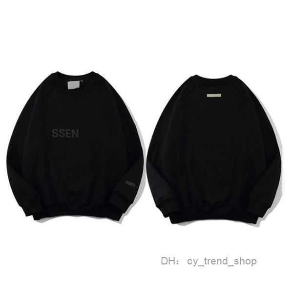 

fear of winter ess designer warm hooded correct edition essential hoody men fear letter of god streetwear pullover sweatshirts ss22 reflecti, Black