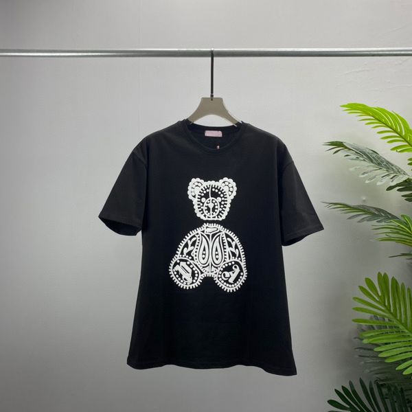 

mens designer clothing famous t shirt letter print round neck short sleeve black white fashion men women t shirts s-2xl#69, White;black