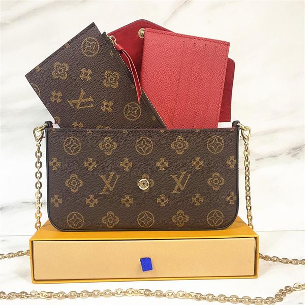 

luxurys designers fashion crossbody wallet backpack handbags purses card holder bags shoulder tote mini bag 3-piece lu164t
