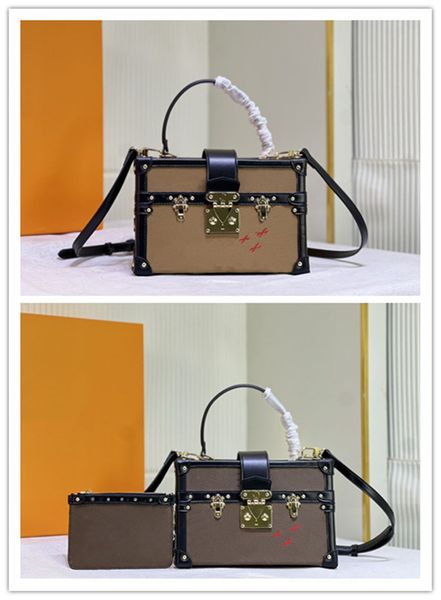 

designer luxury ghw petite malle v shoulder bag m46309 brown gold hardware