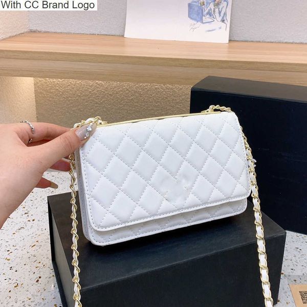

luxury cc shoulder bags classic 22c woc mini flap shoulder bags quilted matelasse crossbody cowhide trendy genuine leather chain bag diamond