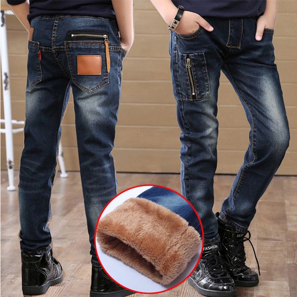 

jeans spring autumn children jean pants teen boys denim trousers casual letter cotton pencil leggings boy dark 230223, Blue