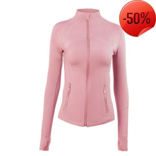

align lu-07 women's yoga long sleeves jacket solid color nude sports shaping waist tight fitness loose jogging sportswear fashion 20236, Gray
