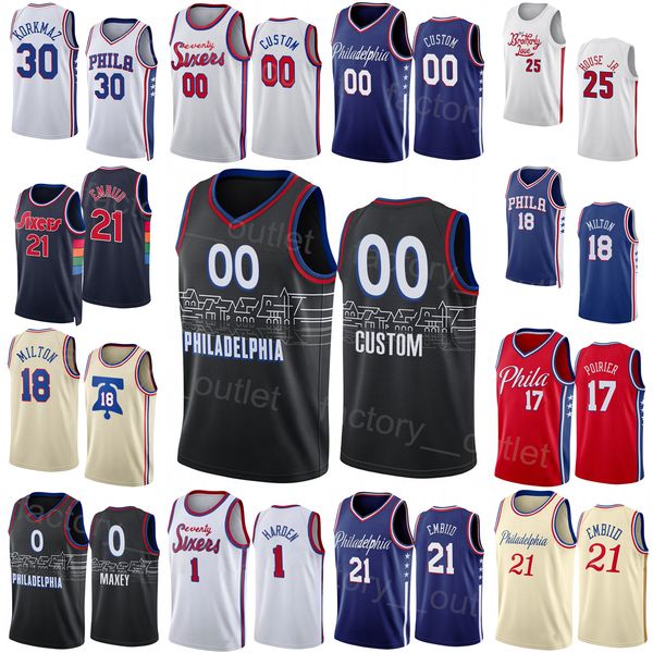 

screen print men kids basketball danuel house jr jersey 25 mac mcclung 9 montrezl harrell 5 georges niang 20 p.j tucker 17 furkan korkmaz 30, Black;red