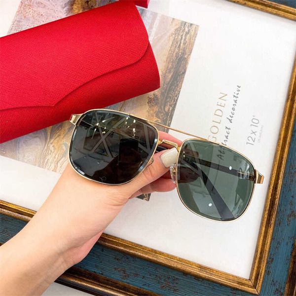 

new men's and women's square sunglasses fashion trend personalized metal new fashion factory sun glasses 70%off em6d, White;black