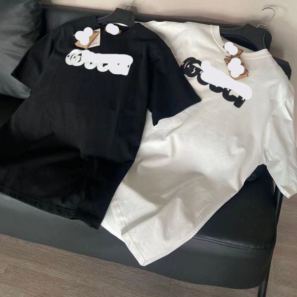 

mens t shirt letter print round neck short sleeve black white fashion men women tees cottons man s casual shirt.pdd, White;black