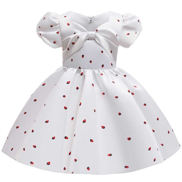 

girl's dresses new baby girls big bow white dress girl's princess party causal elegant toddler kids infant summer dresses children, Red;yellow