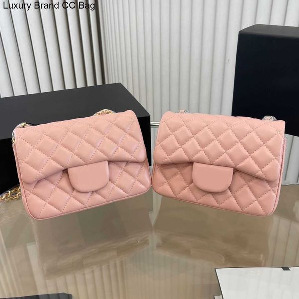 

cc shoulder bags womens mini flap sheepskin quilted bags diamond gold silver hardware genuine leather shoulder purse classic matelasse ladie