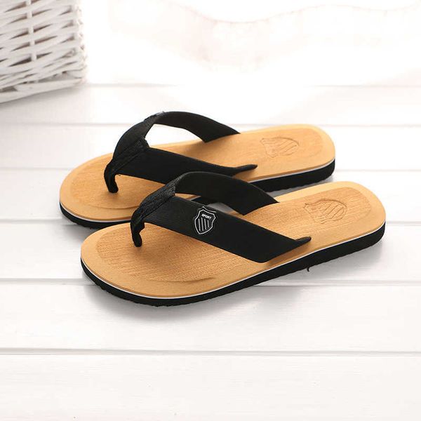 

slippers dome cameras 2023 summer men slippers flip flops beach sandals shoes indoor house anti-slip zapatos hombre casual shoes slide j2302, Black