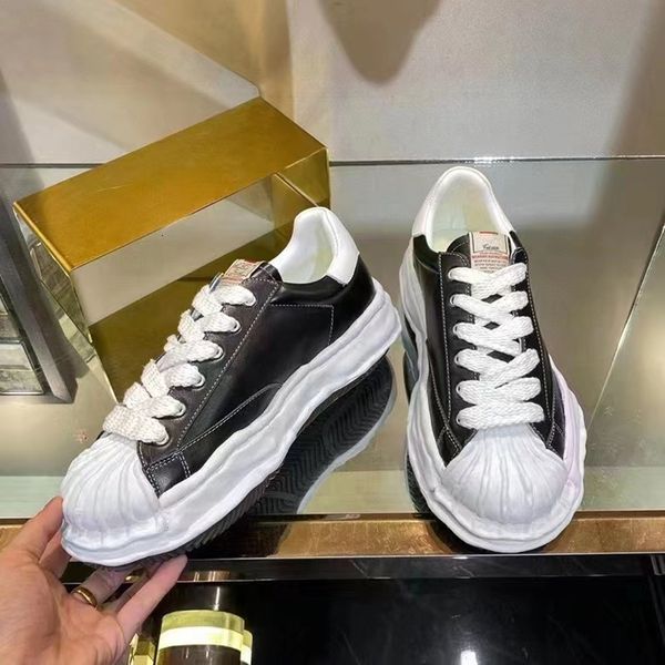 

dress shoes cowhide dissolution mmy thick bottom sneaker mihara trend couples shoes japanese leather platform women shoes men tennis shoes 2, Black