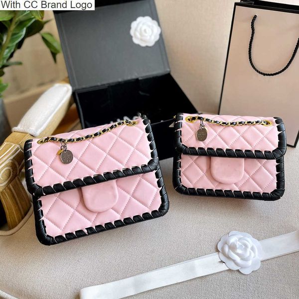 

luxury cc cross body famous paris brand classic weaving crossbody bags flap handbags cowhide shoulder bag gold-tone metal chains diamond lat