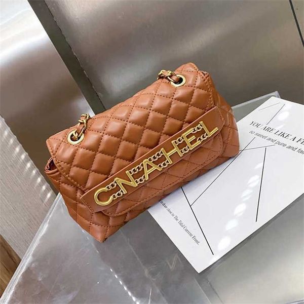 

32% off handbag 2023 fashion women's bag leather quality able shoulder lingge chain single shoulder messenger fashion small women bag