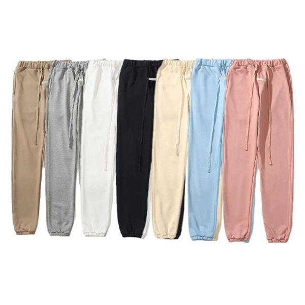 

autumn designer joggers womens mens long pants sweatpant loose jogging reflective casual trouser botton sweatpants usa size, Black