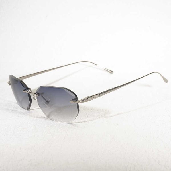 

new lens shape rimless sunglasses men accessories for outdoor metal frame eyeglasses shades women new fashion factory sun glasses 70%off kdd, White;black